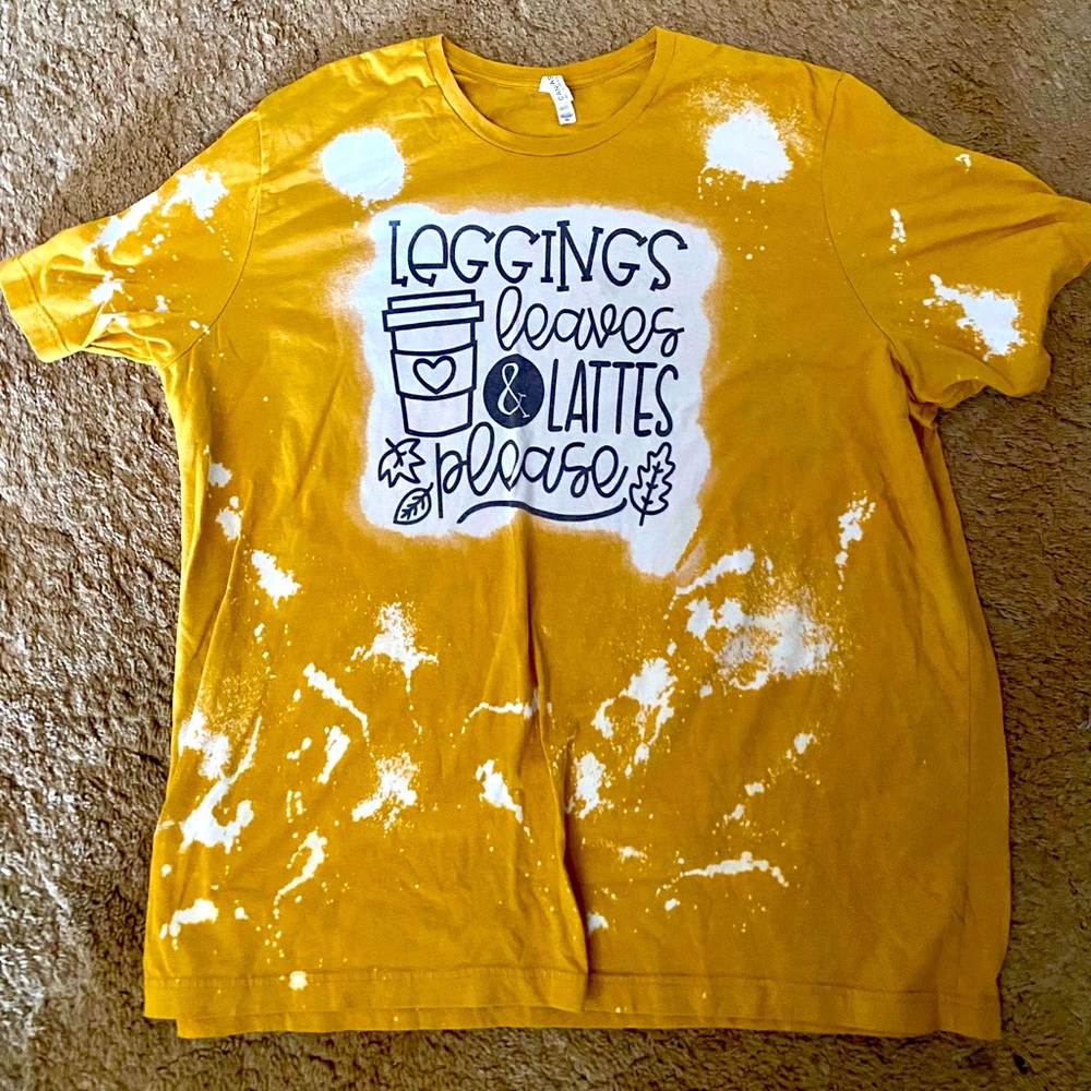 Legging, Leaves and Lattes 4X Shirt Like New!